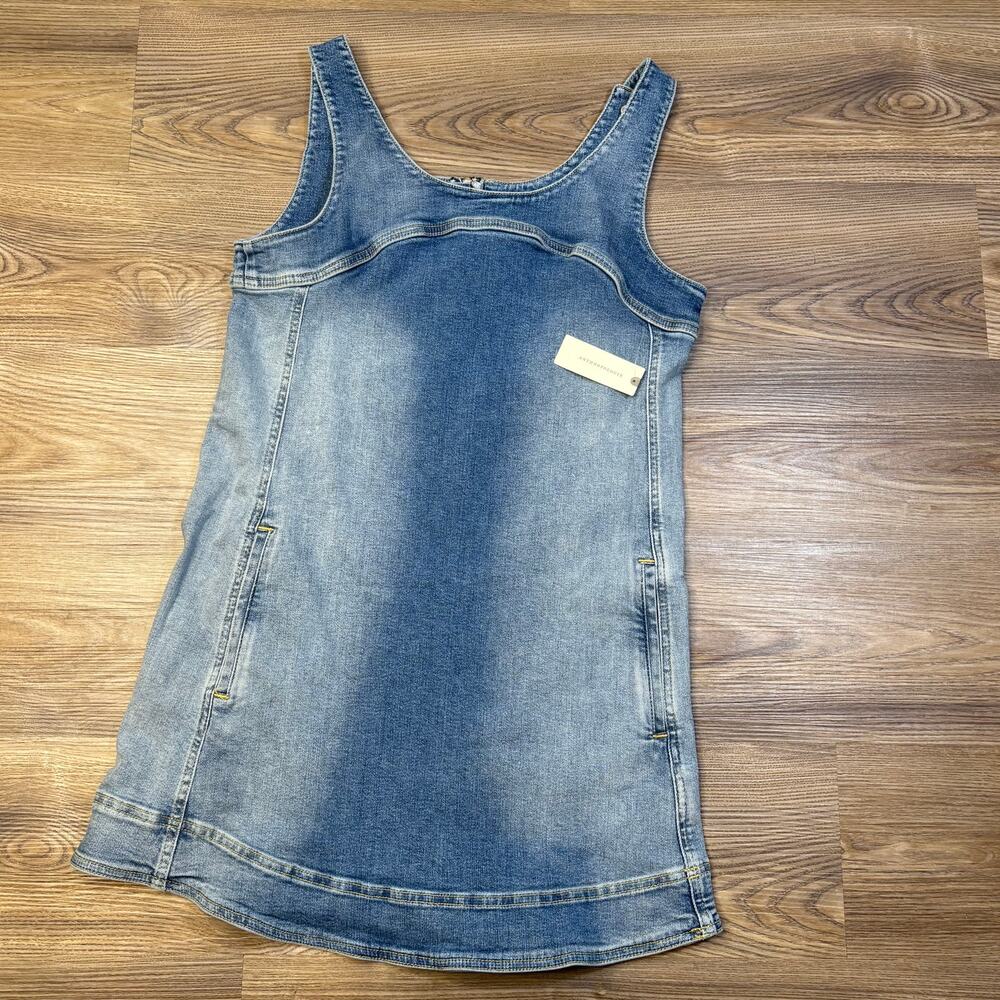 NWT Anthropologie Pilcro Zip Mini Denim Dress Size Small